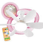 Ventilador De Teto Com Lâmpada Led E27 Flower Estrutura Branco Pás Branco Diâmetro 42 cm Material das pás Plástico Quantidade de pás 6