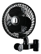 Ventilador Oscilante 20cm Cultivo Indoor Grow Estufa Estrutura Preto Pás Preto Diâmetro 20 cm Material das pás Plástico Quantidade de pás 3