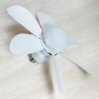 Ventilador de teto silencioso com 6 aspas, 3 velocidades, lâmpada LED, branco, 40W, Kaprot