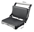 Sanduicheira e Mini Grill HQ 180º 1000W Antiaderente Inox HQ-SG002