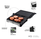 Sanduicheira e Mini Grill HQ 180º 1000W Antiaderente Inox HQ-SG002