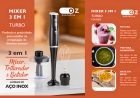 Mixer Turbo Chef 3 Em 1 Power Triturador E Fuet Mx4000 Oz