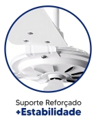 Ventilador Teto Com Controle Remoto Branco Ventex 3 Pás Diâmetro 101 Cm