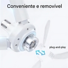 Ventilador De Teto 50w Com Iluminação Led 5 Lâmpadas Design Flor 3 Lâminas 3 Modos