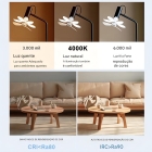 Ventilador De Teto 50w Com Iluminação Led 5 Lâmpadas Design Flor 3 Lâminas 3 Modos