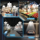 Ventilador De Teto 50w Com Iluminação Led 5 Lâmpadas Design Flor 3 Lâminas 3 Modos