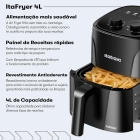 Fritadeira Air Fryer Itatiaia 4l Sem Oleo Timer De Até 60min