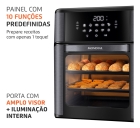 Fritadeira El&eacute;trica Afon-12l-Bg Forno Oven 12 Litros Preto Mondial