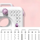 Máquina De Costura Doméstica Multifuncional Com 12 Pontos - Cor Branco