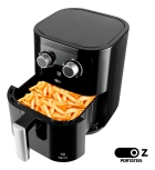 Fritadeira Sem Óleo Elétrica Air Fryer 4,5l Preto 1500w Fr4000 Oz Cesto Removível Com Timer