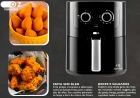 Fritadeira Sem Óleo Elétrica Air Fryer 4,5l Preto 1500w Fr4000 Oz Cesto Removível Com Timer