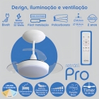 Ventilador De Teto Aliseu Retrátil Pro Branco - Diâmetro aberto 56.4