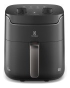 Air Fryer Electrolux Rita Lobo 5,6l 8 Receitas Pré-sugeridas Timer 60 Minutos Desligamento Automático Cesto Removível Antiaderente 1400w Cinza Eaf40
