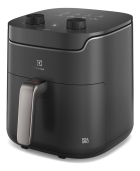 Air Fryer Electrolux Rita Lobo 5,6l 8 Receitas Pré-sugeridas Timer 60 Minutos Desligamento Automático Cesto Removível Antiaderente 1400w Cinza Eaf40