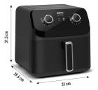 Fritadeira Sem Óleo Air Fryer Arno Mega 7,5l Preta Afm7