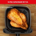 Fritadeira Sem Óleo Air Fryer Arno Mega 7,5l Preta Afm7