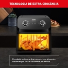 Fritadeira Sem Óleo Air Fryer Arno Mega 7,5l Preta Afm7