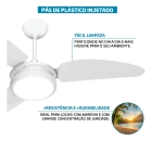 Ventilador De Teto Resistente A Maresia P&aacute;s De Policarbonato Branco/branco Led 3000k Maris Beltempo