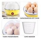 Cozedor De Ovos Legumes Panela Vapor Portátil Elétrico 127V