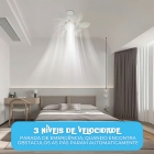 Ventilador Teto Com Luz Integrada Ventilador Teto Silencioso 6 Pás Facil Instalação Com Controle