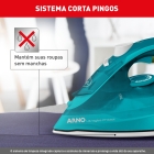 Ferro A Vapor Ultragliss Com Base Durilium Airglide Fup1 Cor Azul-turquesa