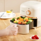 Mini Air Fryer Gaabor Fritadeira Elétrica S/ Óleo 1,4l 900w Cor Off-white E Rose Gold Cor Branco