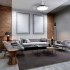 Ventilador De Teto Aliseu Retrátil Mid Branco Diâmetro 70 Cm Quantidade De Pás 3