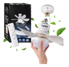 Ventilador De Teto Silencioso De 3 Modos Com Lâmpada Embutida Com Controle Facil Instalação No Bocal Lampada 60w Tippi