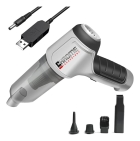 Mini Aspirador De Pó Portátil Recarregável Soprador Usb Automotivo 3em1 Sem Fio Premium Vácuo Limpeza Carro Multifuncional Casa Chrome Technology
