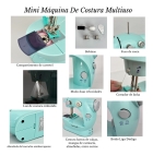 Mini Máquina Costura Azul Portátil Iwmc507az