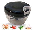 Processador E Triturador De Alimento Manual Com 3 Lâminas Cor Preto