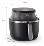 Fritadeira Airfryer Série 3000 7,2l Digital Com Visor