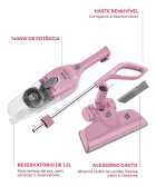 Aspirador Rosa Vertical Britânia 2 Em 1 1400w Base30