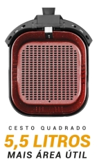 Fritadeira Air fryer philco 5,5l redstone 1500w Preto
