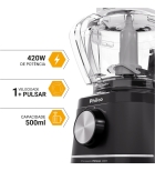 Processador Philco PMN04A 420W Jarra para 500ml 127V
