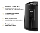 Air Fryer 5,5L Revestimento Redstone 1500W PAF55B Philco