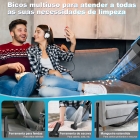 Blestan Aspirador De Pó Portátil Sem Fio Com Luz Led Sucção De Alta Potência Preto