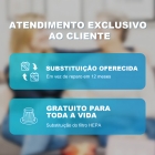 Blestan Aspirador De Pó Portátil Sem Fio Com Luz Led Sucção De Alta Potência Preto