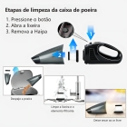 Aspirador Po Portatil Acrensly 6000kpa Sem Fio Para Casa E Carro Carregamento Por Usb