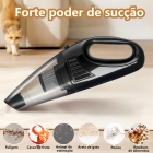 Aspirador Po Portatil Acrensly 6000kpa Sem Fio Para Casa E Carro Carregamento Por Usb