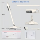 Aspirador portátil vertical 2 em 1, 600W de potência, forte sucção 18Kpa, cabo de 5m, reservatório 800ml, leve, prático e silencioso 127V