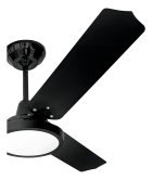Ventilador De Teto Loren Sid Lumi Led M3 3 Pás MDF Preto