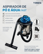 Aspirador De Pó E Água Fast 1400w 20l Vonixx Cor Azul