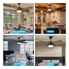 Ventilador De Teto Led Com Controle Remoto, Motor Dc Reversível Silencioso, Econômico, Diâmetro 106,7cm, Ideal Para Quarto, Sala Ou Escritório