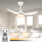 Ventilador De Teto Rústico 36 " Com Luz Led E Controle Remoto, 3 Pás, 6 Velocidades, 3 Cores De Luz Ajustáveis, Silencioso