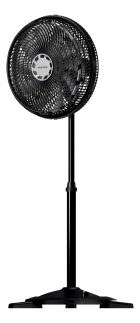 Vent Osc Coluna Turbo 10p 40cm Pr/cz 127v Ventisol 40 Cm 60 Preto Cinza Plástico 10