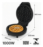 Waffleira Elétrica Tomate Potência 1000w Rápida Fácil Cor Preto