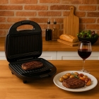 Sanduicheira Grill Elétrica Multifuncional Antiaderente 3 Em 1 Rosquinhas Waffle Assados Cor Preto