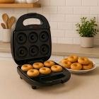 Sanduicheira Grill Elétrica Multifuncional Antiaderente 3 Em 1 Rosquinhas Waffle Assados Cor Preto