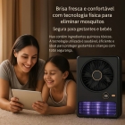 Eps-025m8 Mini Ventilador De Mesa Multifuncional 2 Em 1 Mata Mosquito